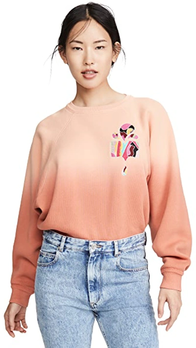 Shop Isabel Marant Belem Sweatshirt In Papaya