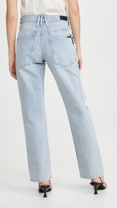 Shop Rta Dexter Belted Baggy Pants In Light Blue Destroy 2