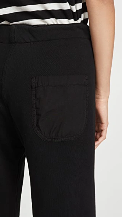 Nili Lotan Kiki Cropped Voile-trimmed Cotton-jersey Track Pants In Washed Black