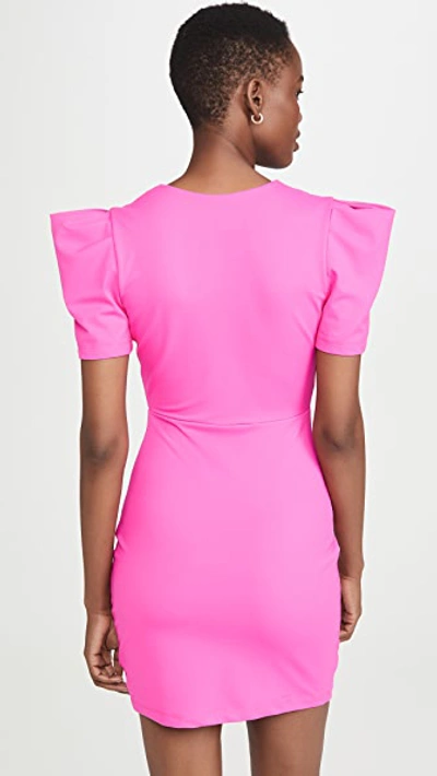 Shop Susana Monaco Deep V Mini Dress In Pink Glo