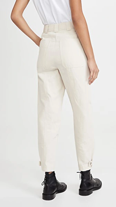 Shop Rebecca Taylor Textured Cotton Pants In Pebble