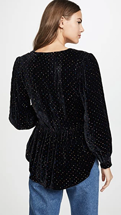 Shop Retroféte Sienna Top In Black With Multi
