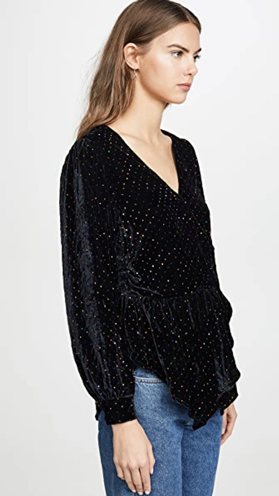 Shop Retroféte Sienna Top In Black With Multi