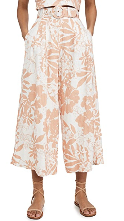 Shop Nicholas Ayda Pants In Complexion Two Tone Flower