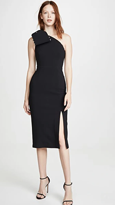 Shop Rebecca Vallance Pip Midi Dress In Black