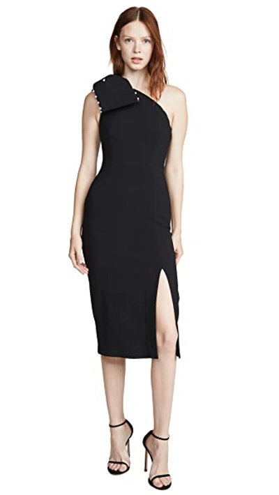 Shop Rebecca Vallance Pip Midi Dress In Black