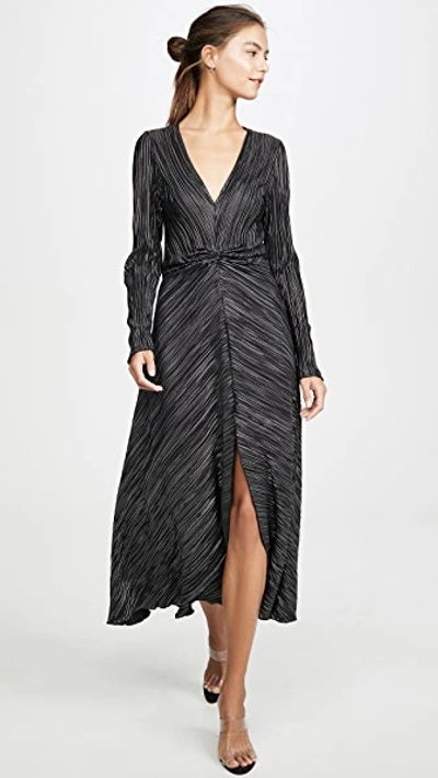 Shop Rotate Birger Christensen Number 7 Dress In Black