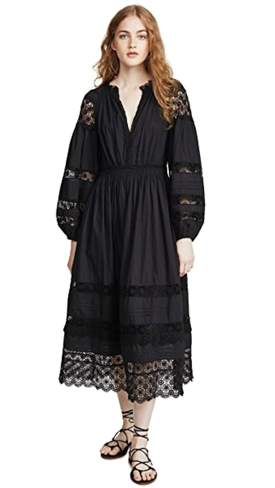 Shop Ulla Johnson Ophelia Dress In Noir
