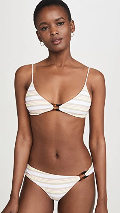 Shop Tavik Tiffany Bikini Top In Sunny Lime Stripe