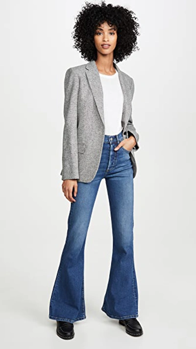 Shop Boyish The Kingsley High Rise Comfort Stretch Flare Jeans In Greed