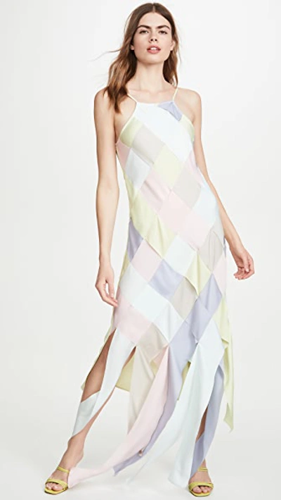 Shop Naya Rea Natalia Laser Dress In Multi