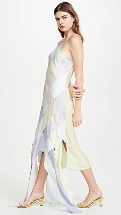 Shop Naya Rea Natalia Laser Dress In Multi