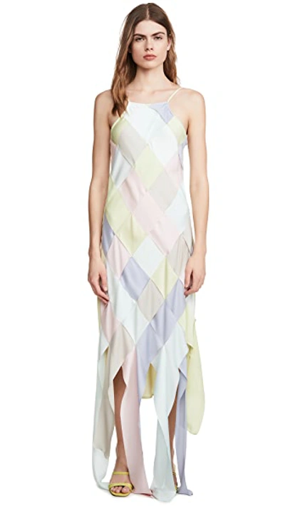 Shop Naya Rea Natalia Laser Dress In Multi