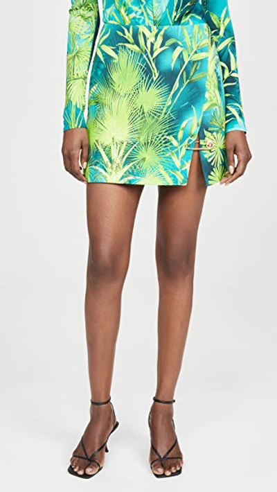 Palm Print Miniskirt