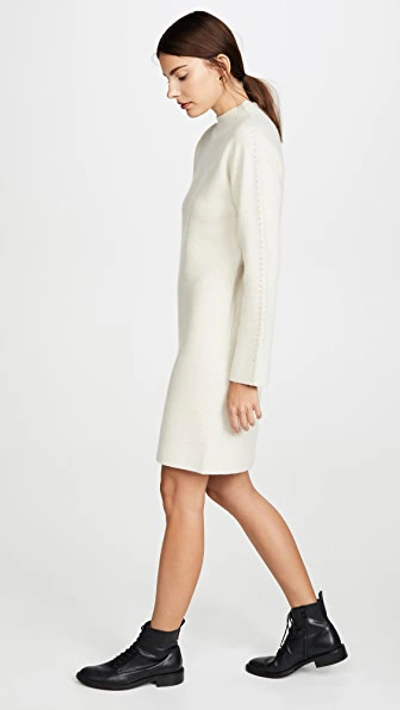 Kimono Turtleneck Dress In Ecru Heather