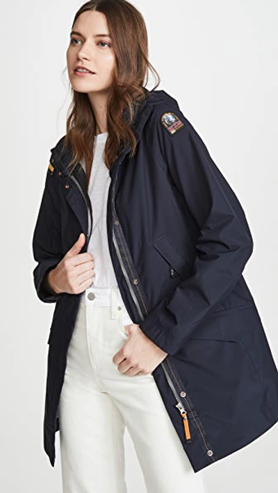 Shop Parajumpers Rachel All Weather Jacket In Navy