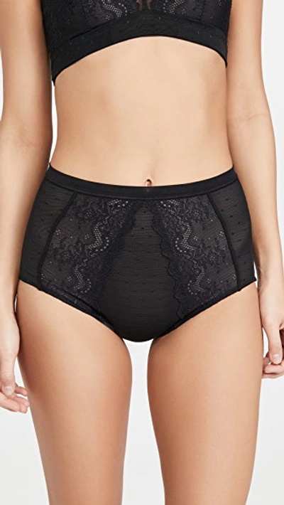 Shop Spanx Spotlight On Lace Briefs In Very Black