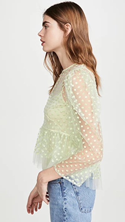 Shop Naya Rea Alessandra Blouse In Mint