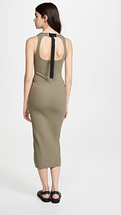 Shop The Range Vital Rib Utilitarian Tank Dress In Utility