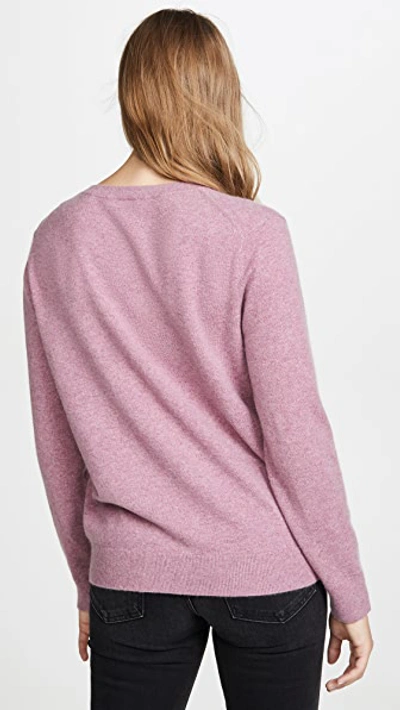 Shop Vince Weekend Cashmere V Neck Sweater In Heather Amarena