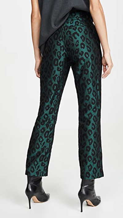 Shop Anine Bing Cindy Trousers In Leopard