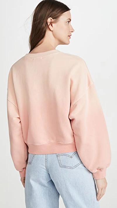 Shop Agolde Balloon Sleeve Sweater In Grapefruit Sunfade