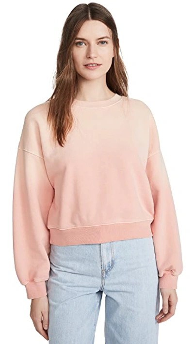 Shop Agolde Balloon Sleeve Sweater In Grapefruit Sunfade