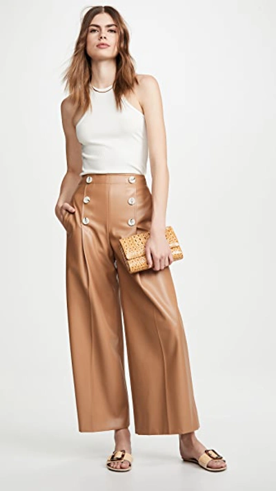 Shop Adeam Sailor Pants In Camel