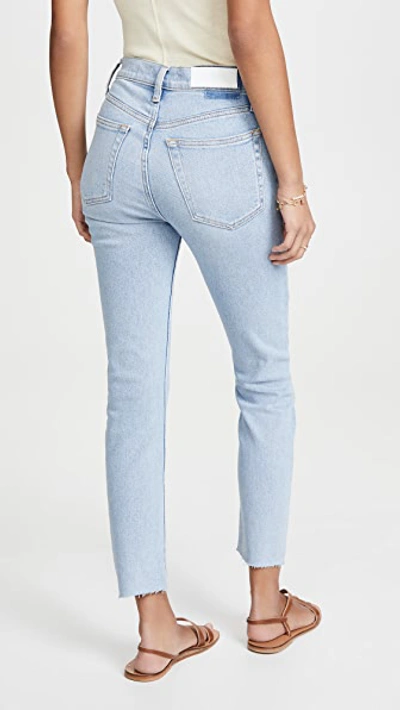 Shop Re/done 90s High Rise Ankle Crop Jeans In Light 2
