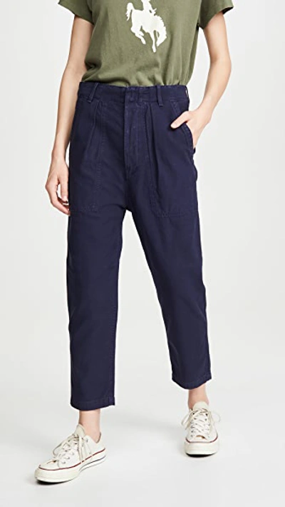 Shop Citizens Of Humanity Harrison Tapered Pants In Washed Navy
