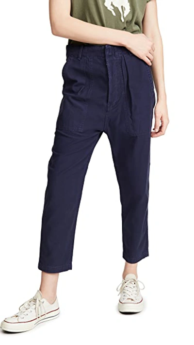 Shop Citizens Of Humanity Harrison Tapered Pants In Washed Navy