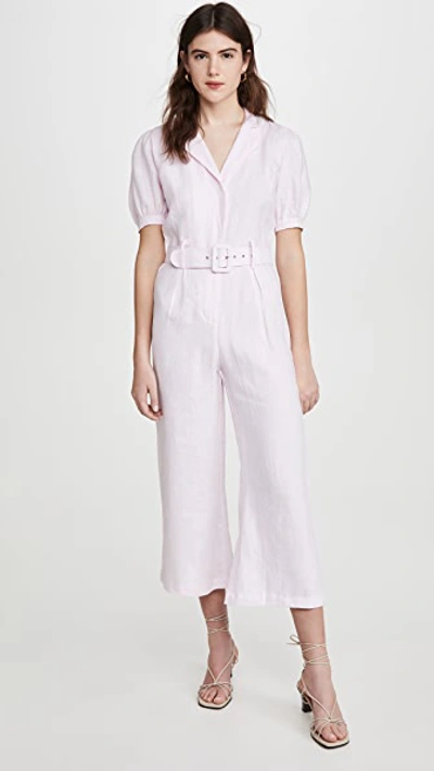 Shop Faithfull The Brand Frederikke Boilersuit In Plain Ice Pink