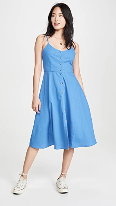 Shop Rolla's Eve Linen Dress In French Blue