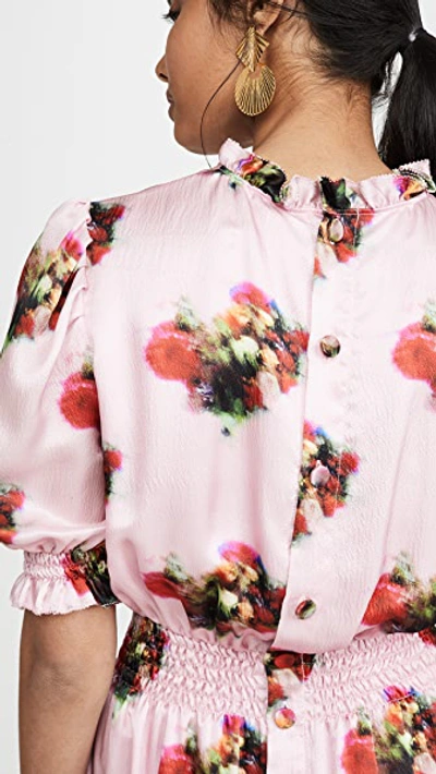 Shop Adam Lippes Floral Smocked Dress In Pink Floral
