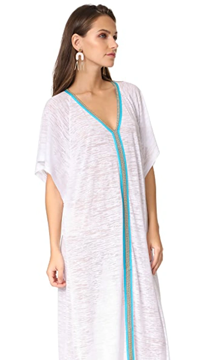 Shop Pitusa Abaya Maxi Dress In White