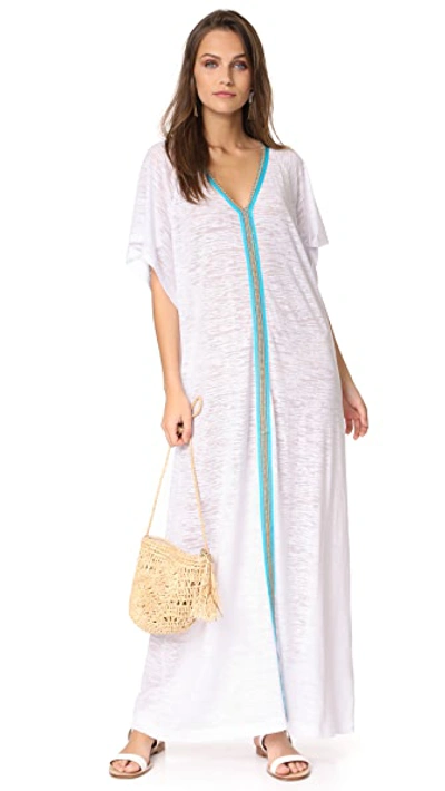 Shop Pitusa Abaya Maxi Dress In White