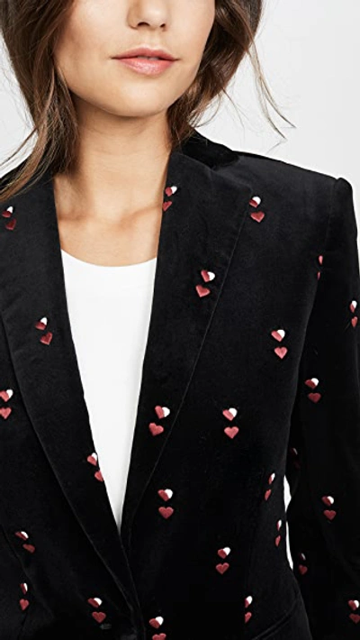 Shop Frame Classic Blazer In Noir Multi