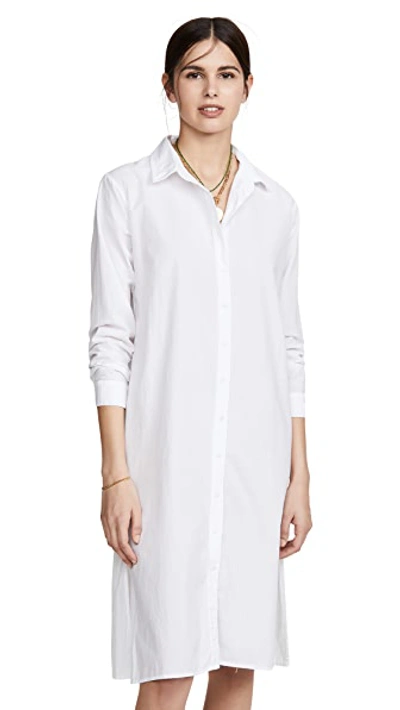 Shop Stateside Poplin Shirt Dress In White