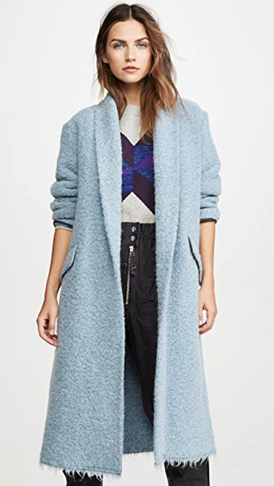 Shop Isabel Marant Étoile Faby Coat In Blue