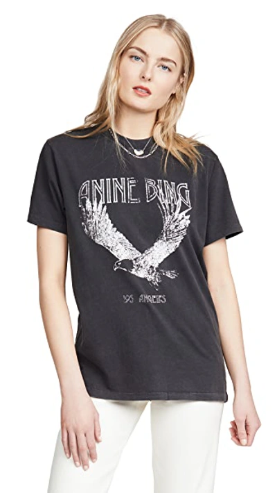 Shop Anine Bing Lili Tee Eagle Washed Black Xxs