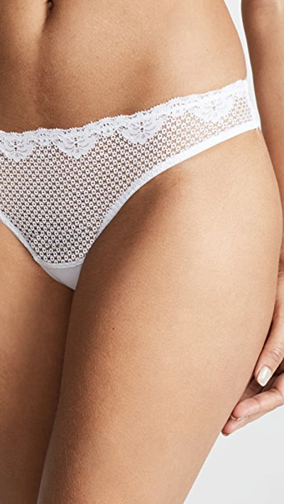 Shop Timpa Duet Lace Low Cut Thong In White