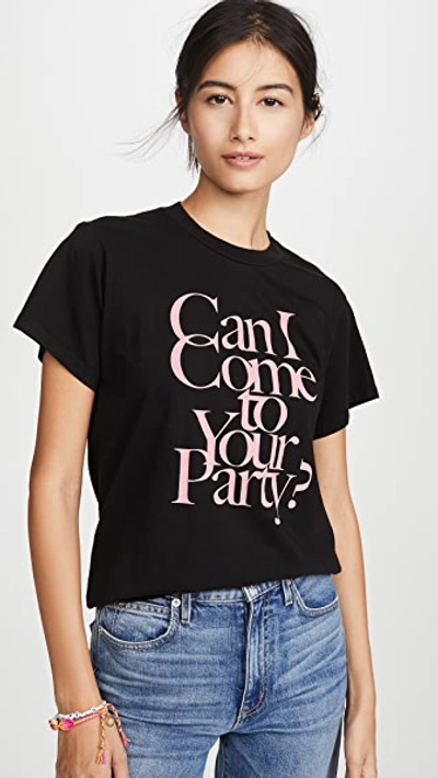 Shop Monogram Can I Come To Your Party? In Black