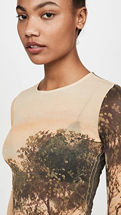 Shop Acne Studios Estah Light Printed Tee In Multi Color Landscape