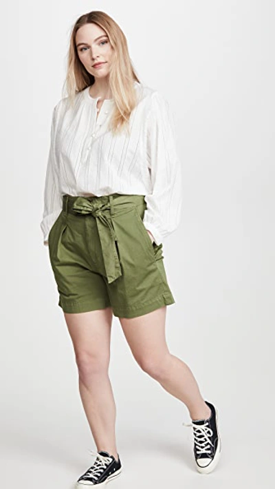 Shop Alex Mill Expedition Shorts In Army Green