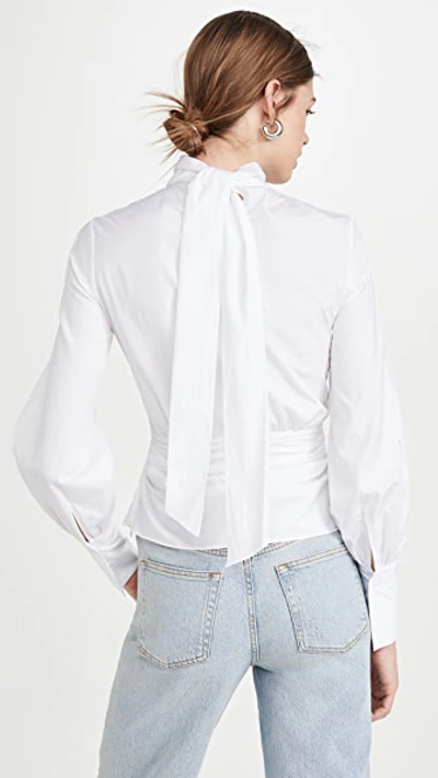 Shop Victoria Victoria Beckham Split Front Top In White