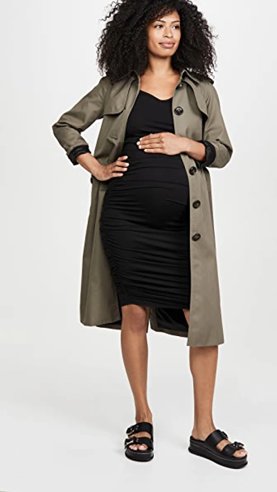 Shop David Lerner Maternity Tee Dress In Black