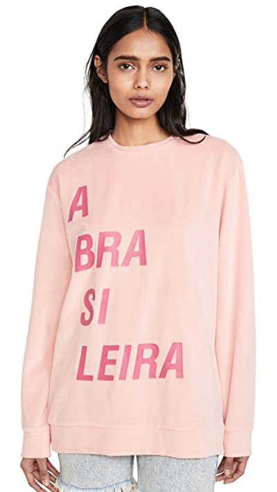 Shop Farm Rio A Brasileira Sweatshirt In Pink