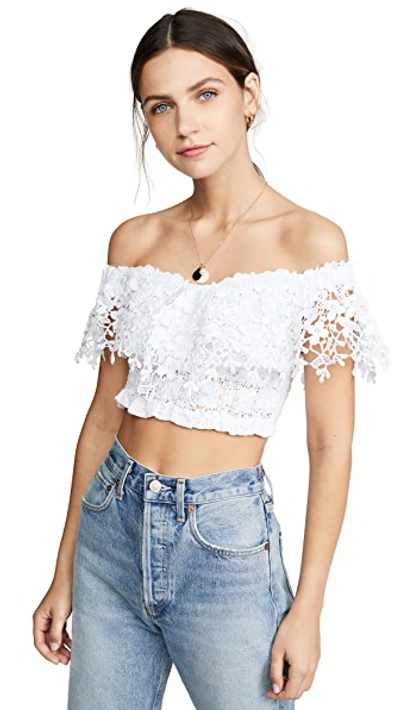 Shop Temptation Positano Salerno Crop Top In White