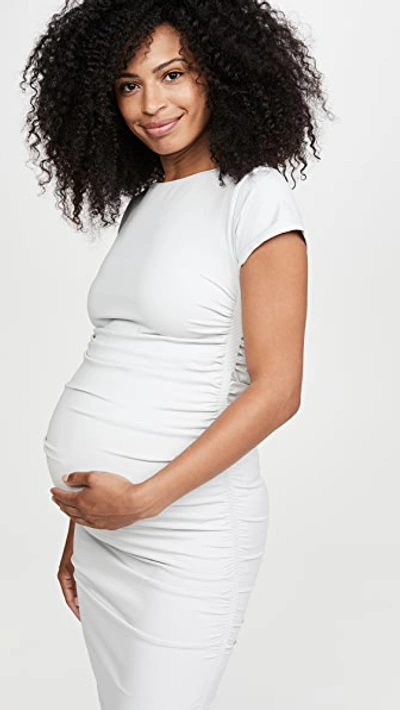 Shop Blanqi Everyday Maternity Cap Sleeve Dress Light Grey