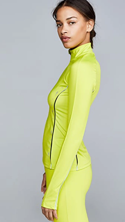 Shop Victoria Beckham Rbk Vb Half Zip Run Jacket In Semi Solar Yellow